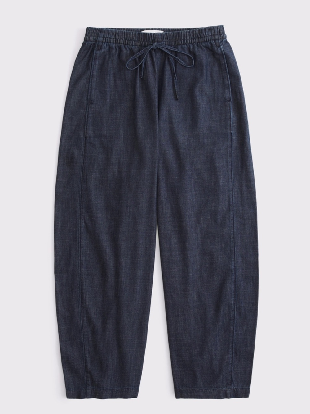Abercrombie & Fitch Women’s  Dark Wash Chambray Barrel pull-on pant